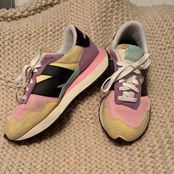 New Balance Women's Pastel Sneakers - Pink, Yellow, Purple - Picture 4 of 4